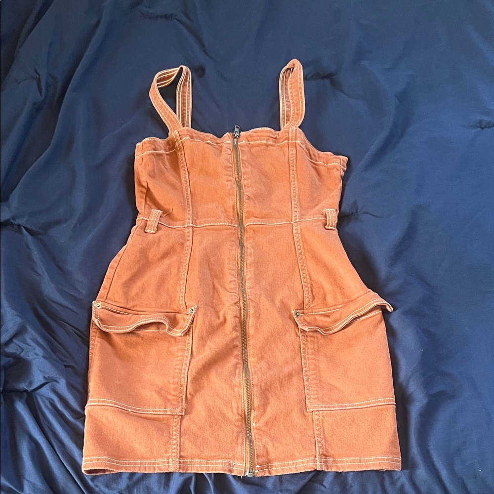 H&M Orange Mini Dress with Pockets